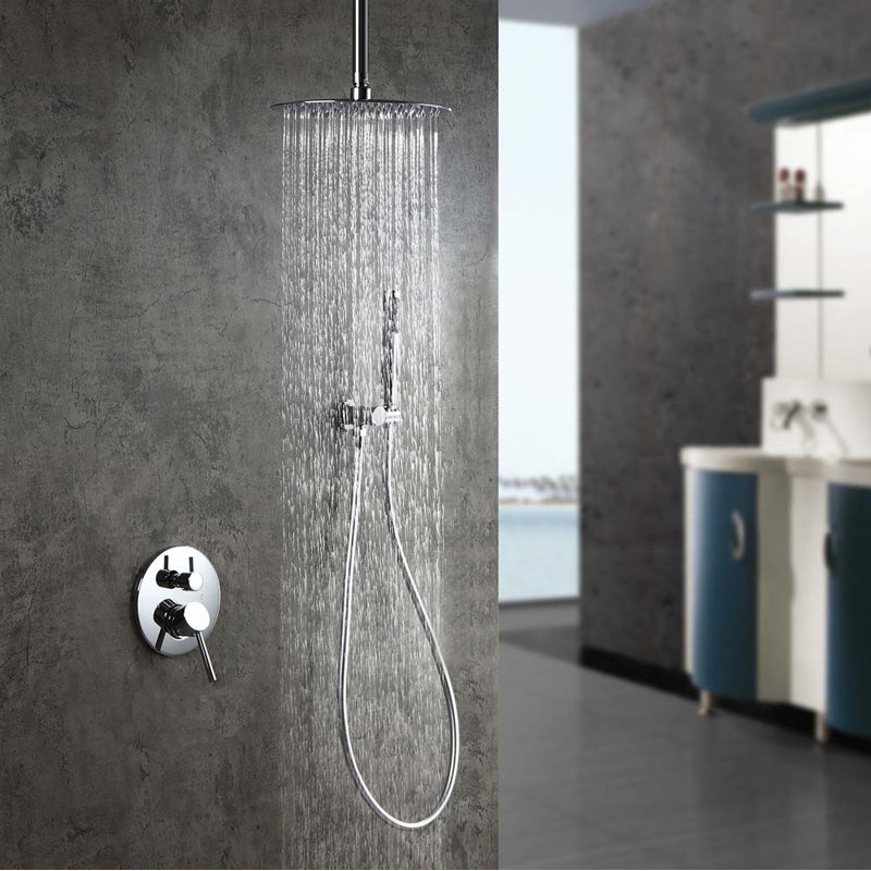 Homary Contemporary 8" Ceiling Mounted Round Rain Shower Head Shower